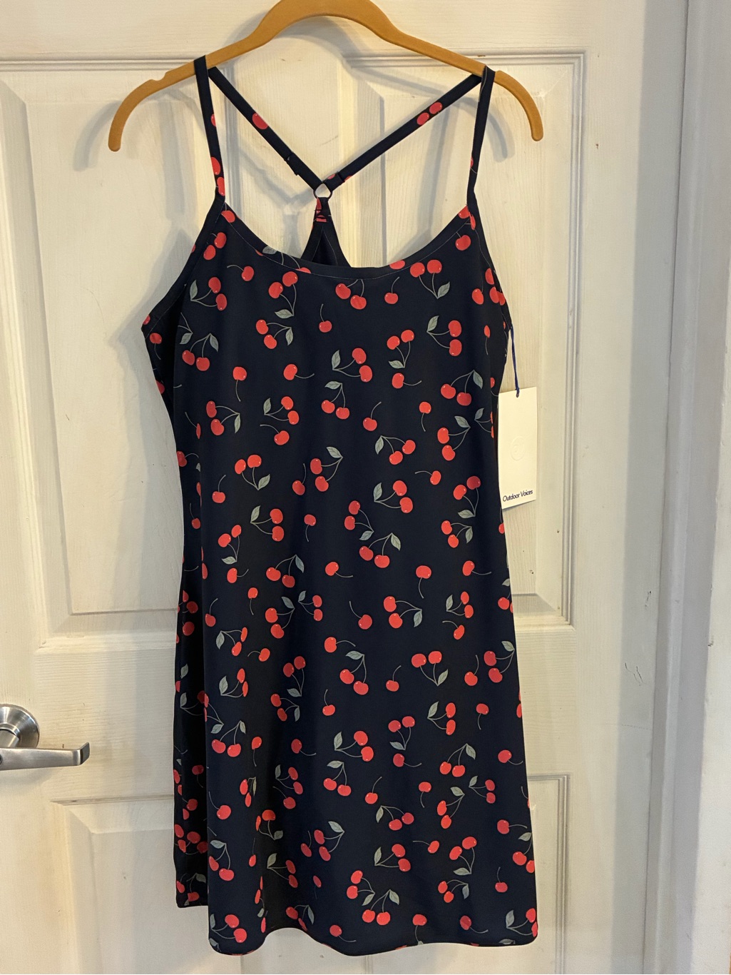 Outdoor Voices Women’s Exercise Very Cherry-Blue Print Dress, Size: L, Nwt